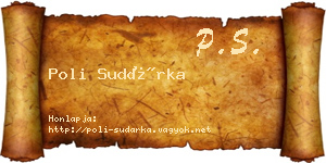 Poli Sudárka névjegykártya